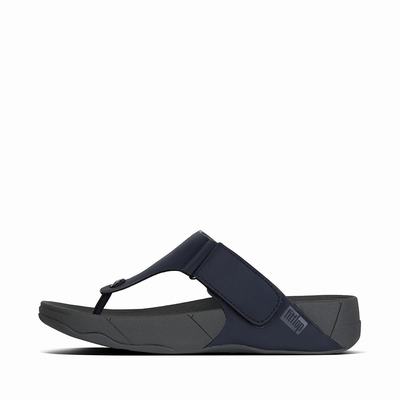 Fitflop Men's TRAKK II Neoprene Toe-Post Sandals - Navy, OL5083217